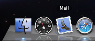 1.Dockから[Mail]をクリックして起動します。
